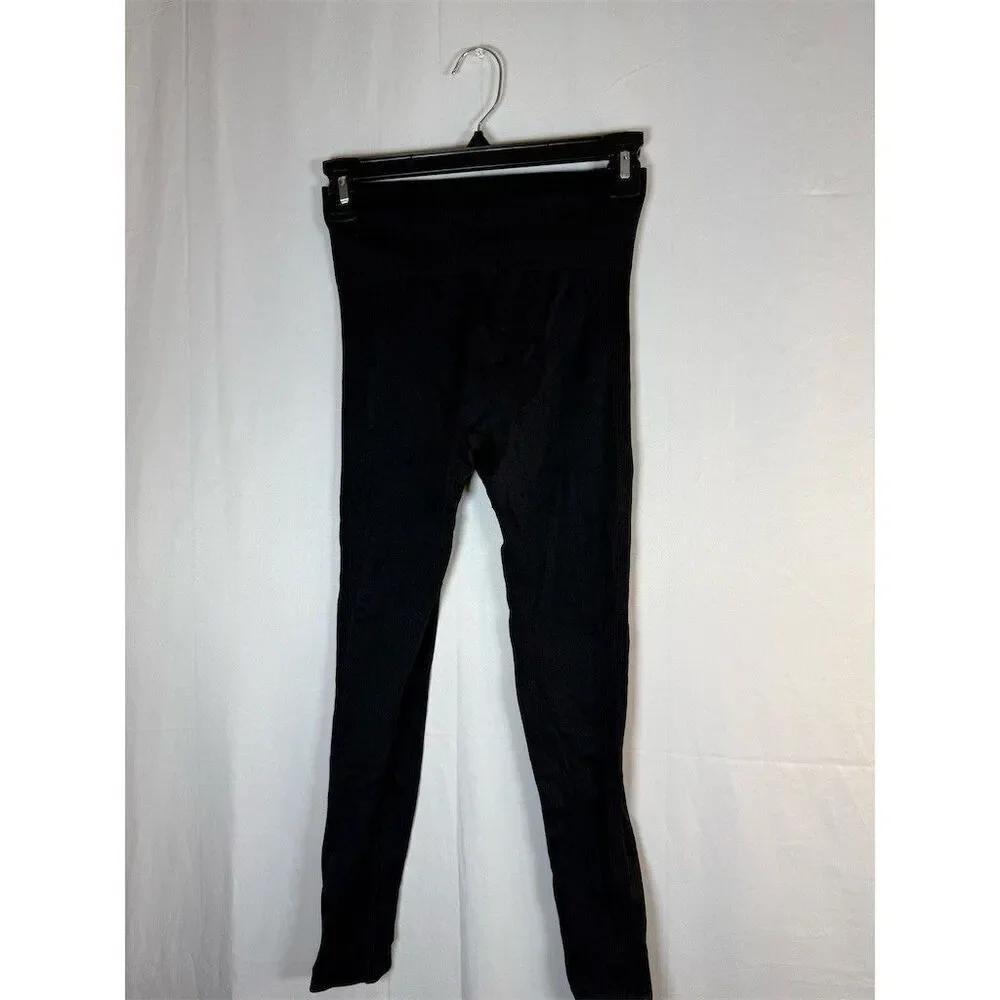 Womens Leggings Size S Black Seamless High Waist Scrunch Butt Tummy